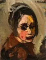 Portrait de jeune femme à la coiffe